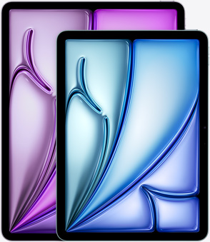 iPad Air en formats 11 pouces et 13 pouces montrant la différence de taille entre les deux modèles