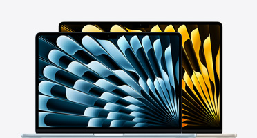 MacBook Air en formats 13 pouces et 15 pouces montrant la différence de taille entre les deux modèles