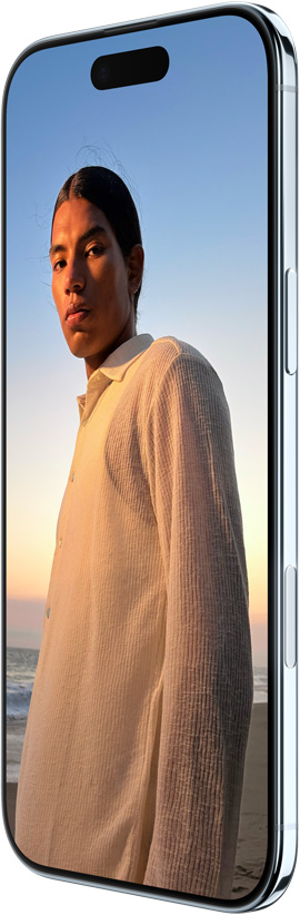 iPhone Air, taustapuoli, taivaansininen, Fusion-pääkamerajärjestelmä yläosan korotetussa kohdassa